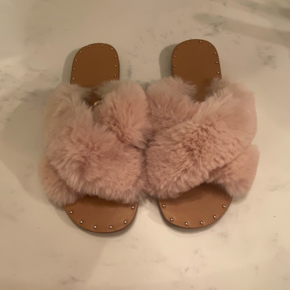Forever 21 Shoes - Feaux Fur Flat Slide